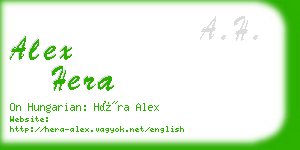 alex hera business card